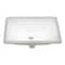 Ruvati 17"x12" Undermnt Bthrm Vanity Sink Wht Rectangular Ceramic W/ Overflow RVB0718 - alternate 5